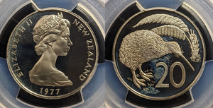 New Zealand 1977 Proof Twenty Cent 20c PCGS PR68DCAM FDC UNC #3368