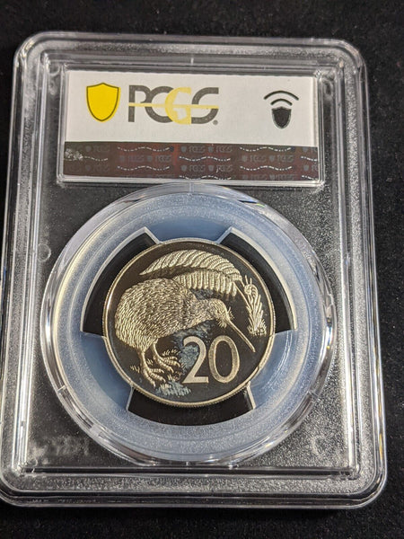 New Zealand 1977 Proof Twenty Cent 20c PCGS PR68DCAM FDC UNC #3368