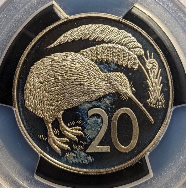 New Zealand 1977 Proof Twenty Cent 20c PCGS PR68DCAM FDC UNC #3368