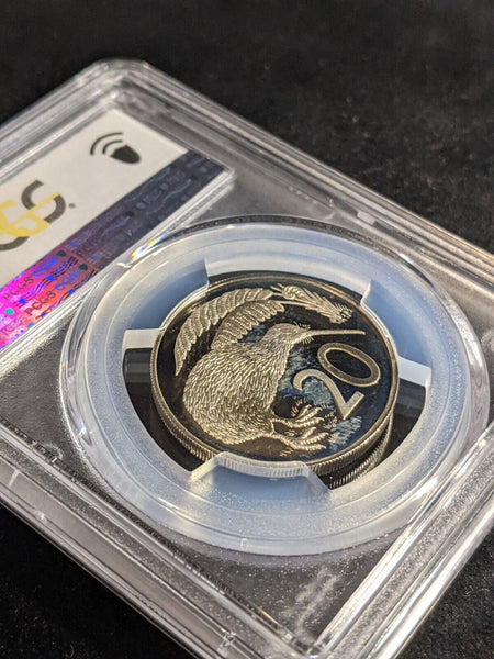 New Zealand 1977 Proof Twenty Cent 20c PCGS PR68DCAM FDC UNC #3368