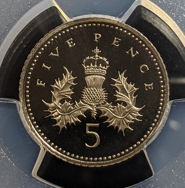 Great Britain 1993 Proof Five Pence 5p S-D4 New Pence PCGS PR69DCAM FDC UNC#3382