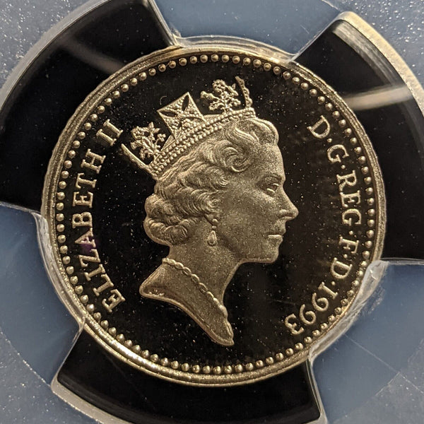 Great Britain 1993 Proof Five Pence 5p S-D4 New Pence PCGS PR69DCAM FDC UNC#3382