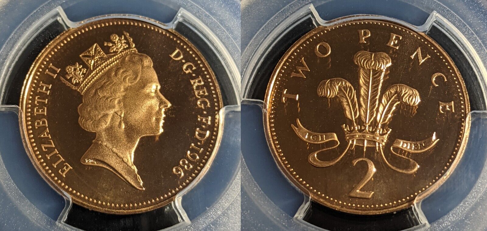 Great Britain 1986 Proof Two Pence 2p S-C3 PCGS PR69DCAM FDC UNC #3390