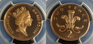 Great Britain 1986 Proof Two Pence 2p S-C3 PCGS PR69DCAM FDC UNC #3390