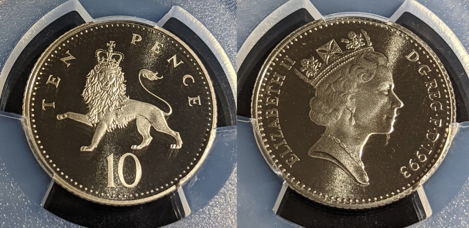 Great Britain 1993 Proof Ten Pence 10p S-F4 PCGS PR69DCAM FDC UNC #3388