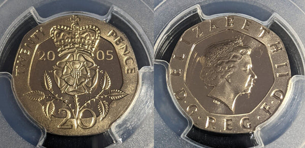Great Britain 2005 Proof Twenty Pence 20p S-G3 PCGS PR69DCAM FDC UNC #3414