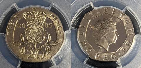Great Britain 2005 Proof Twenty Pence 20p S-G3 PCGS PR69DCAM FDC UNC #3414