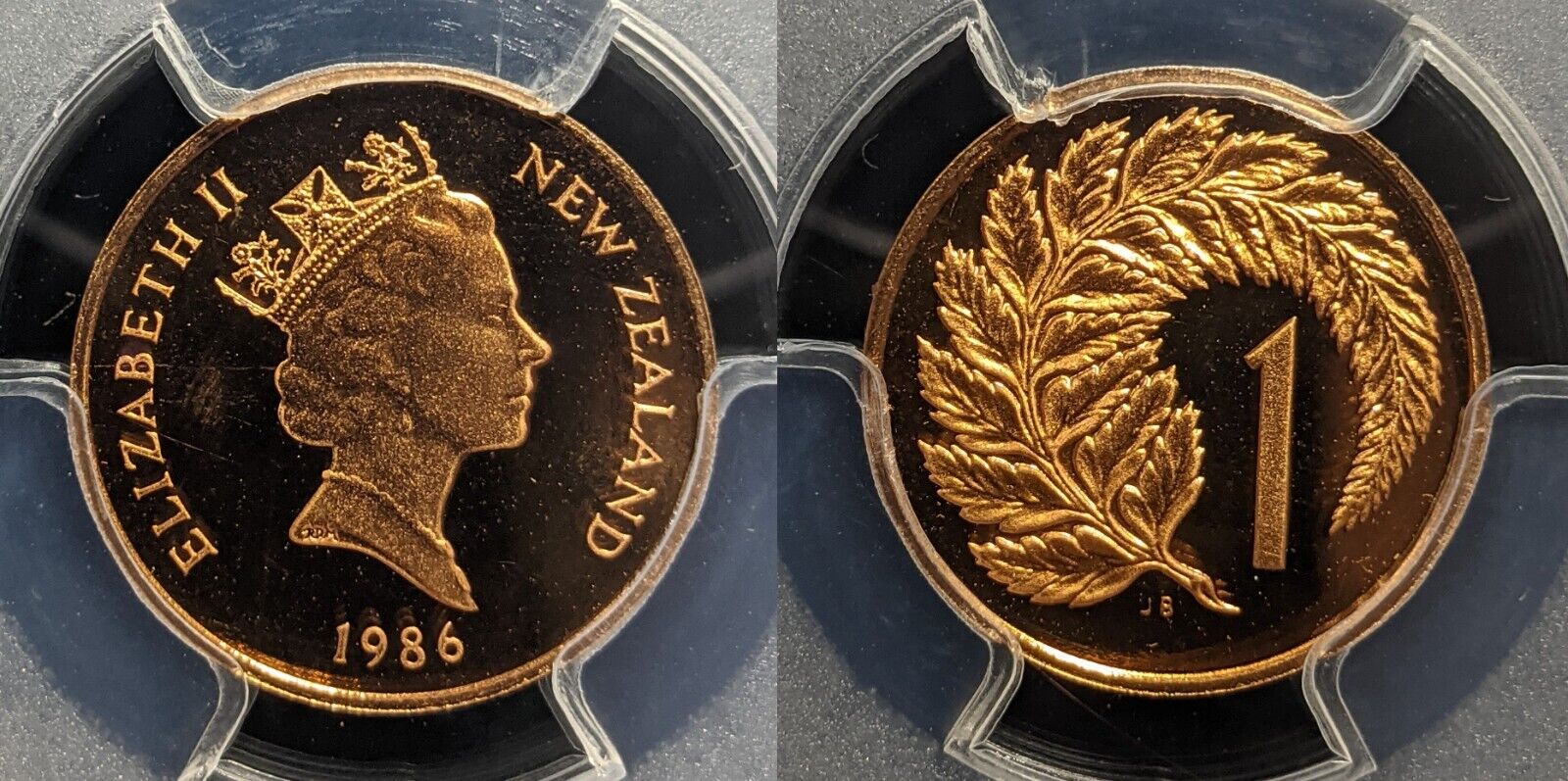 New Zealand 1986 Proof One Cent 1c PCGS PR69DCAM FDC UNC #3423