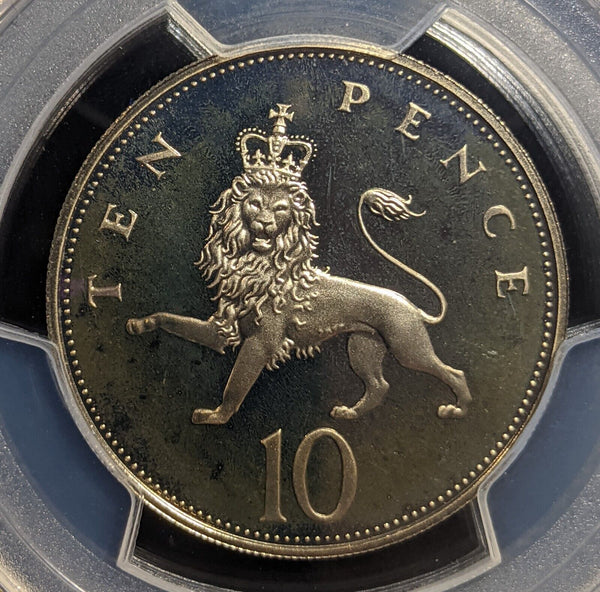 Great Britain 1982 Proof Ten Pence 10p S-F2 PCGS PR68DCAM FDC UNC #3430