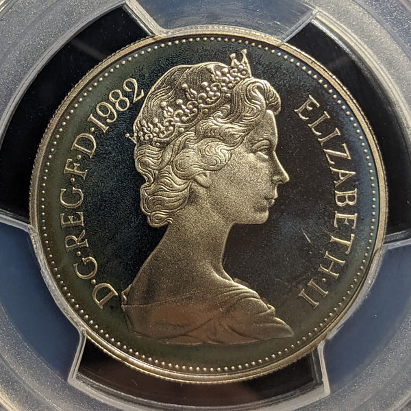 Great Britain 1982 Proof Ten Pence 10p S-F2 PCGS PR68DCAM FDC UNC #3430