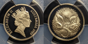 1989 Proof Five Cent 5c Australia PCGS PR69DCAM FDC UNC #3428