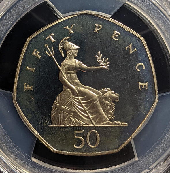 Great Britain 1982 Proof Fifty Pence 50p S-H3 PCGS PR68DCAM FDC UNC #3433