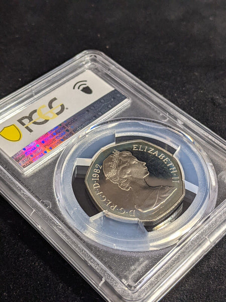 Great Britain 1982 Proof Fifty Pence 50p S-H3 PCGS PR68DCAM FDC UNC #3433
