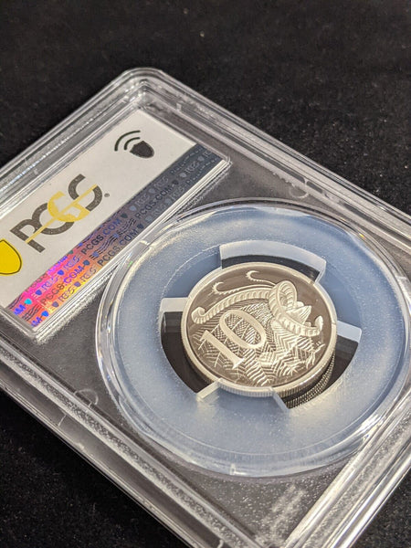 1991 Proof Silver Ten Cent 10c Australia PCGS PR69DCAM FDC UNC #3431