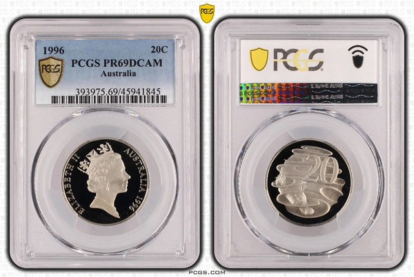 1996 Proof Twenty Cent 20c Australia PCGS PR69DCAM FDC UNC #3435