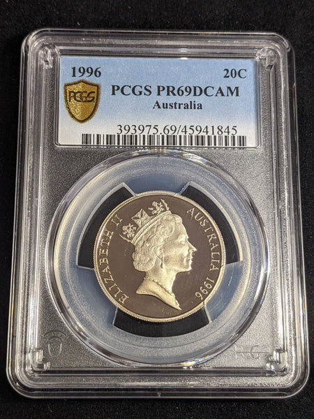 1996 Proof Twenty Cent 20c Australia PCGS PR69DCAM FDC UNC #3435