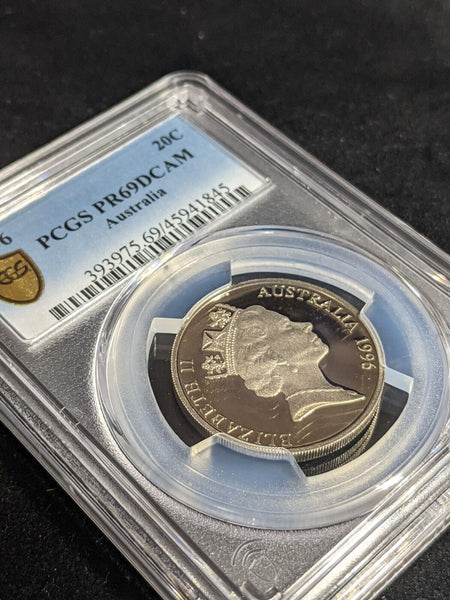 1996 Proof Twenty Cent 20c Australia PCGS PR69DCAM FDC UNC #3435