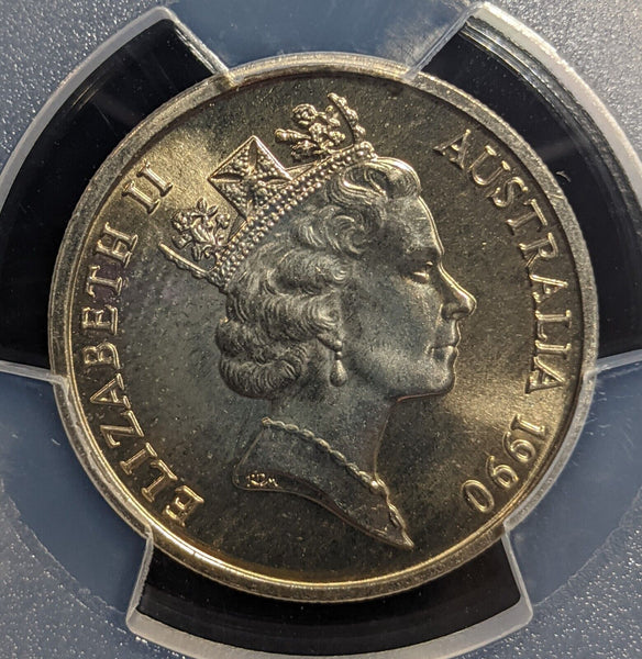 1990 Ten Cent 10c Australia PCGS MS67 FDC GEM UNC #3438
