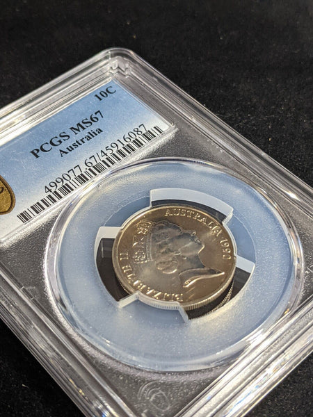 1990 Ten Cent 10c Australia PCGS MS67 FDC GEM UNC #3438