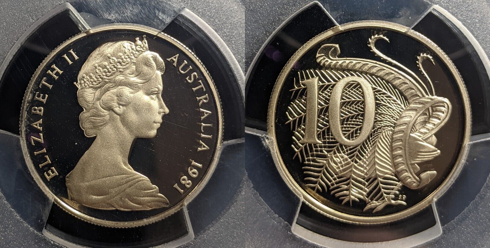 1981 Proof Ten Cent 10c Australia PCGS PR69DCAM FDC UNC #3443