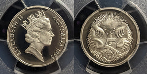 1995 Proof Five Cent 5c Australia PCGS PR69DCAM FDC UNC #3437