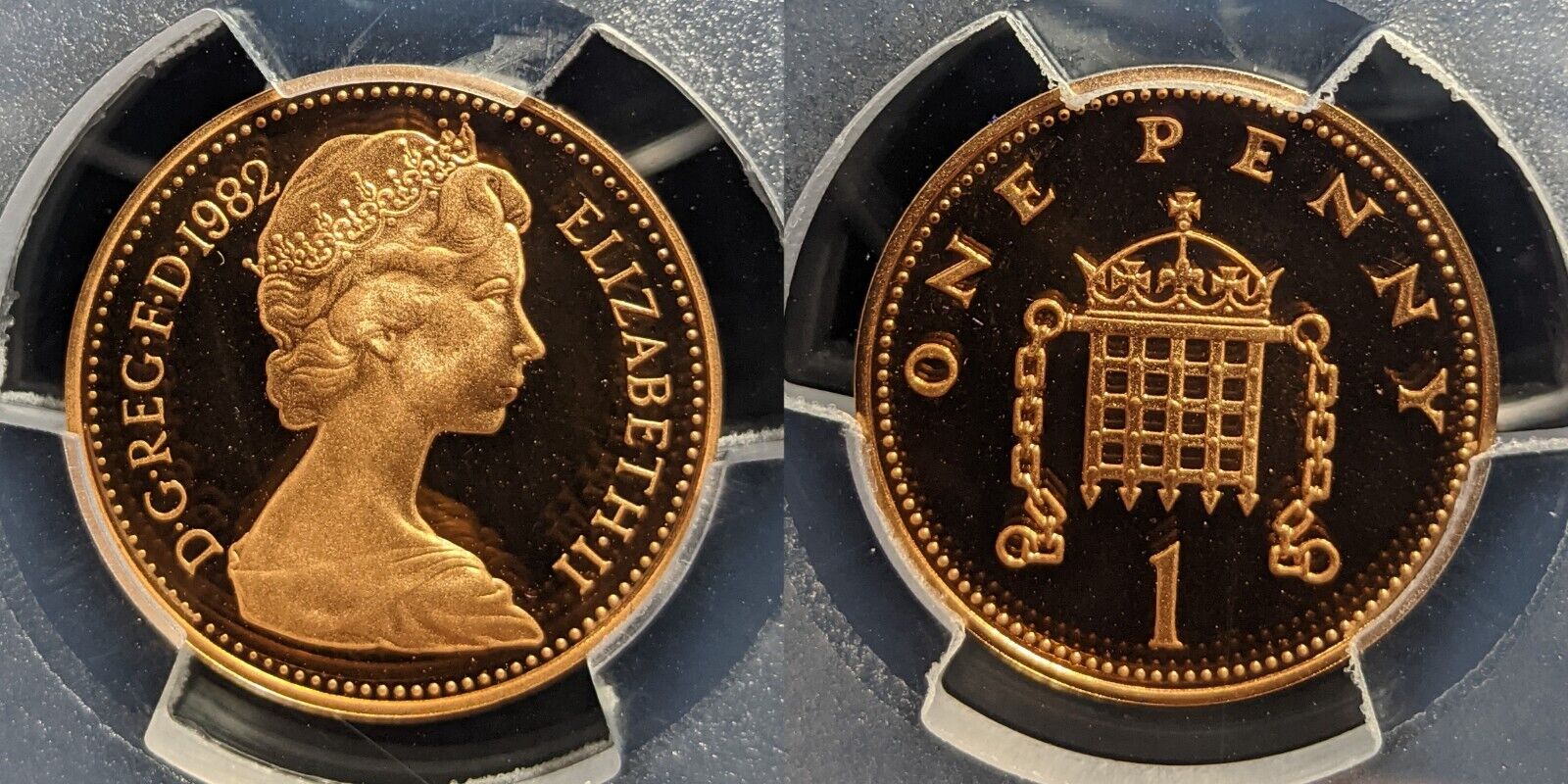 Great Britain 1982 Proof One Pence 1P S-B2 PCGS PR69RD DCAM FDC UNC #3451