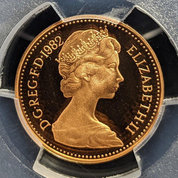 Great Britain 1982 Proof One Pence 1P S-B2 PCGS PR69RD DCAM FDC UNC #3451