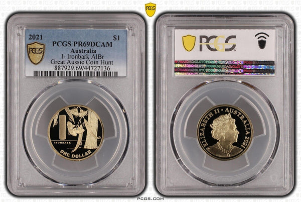 2021 Proof One Dollar $1 GACH Ironbark -I Australia PCGS PR69DCAM FDC UNC #3460