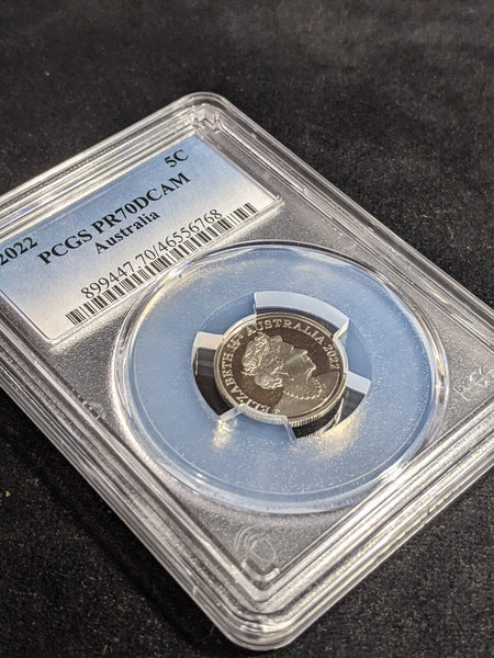 2022 Proof Five Cent 5c Australia PCGS PR70DCAM FDC UNC #3465