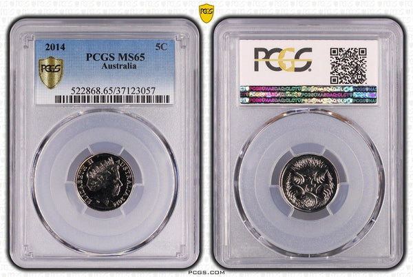 2014 Five Cent 5c Australia PCGS MS65 GEM UNC #3469