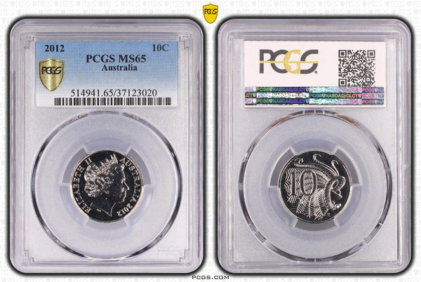 2012 Ten Cent 10c Australia PCGS MS65 GEM UNC #3471