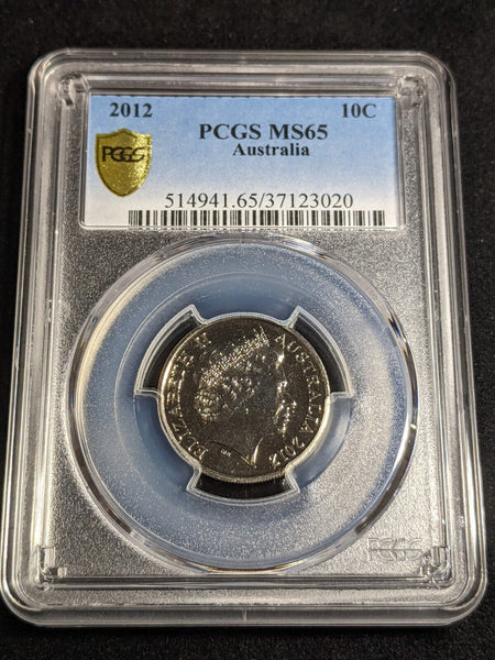 2012 Ten Cent 10c Australia PCGS MS65 GEM UNC #3471