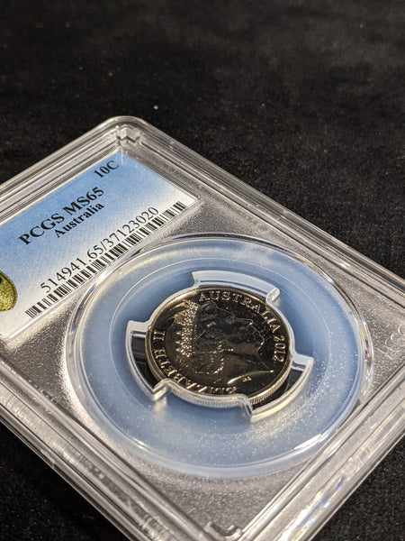 2012 Ten Cent 10c Australia PCGS MS65 GEM UNC #3471