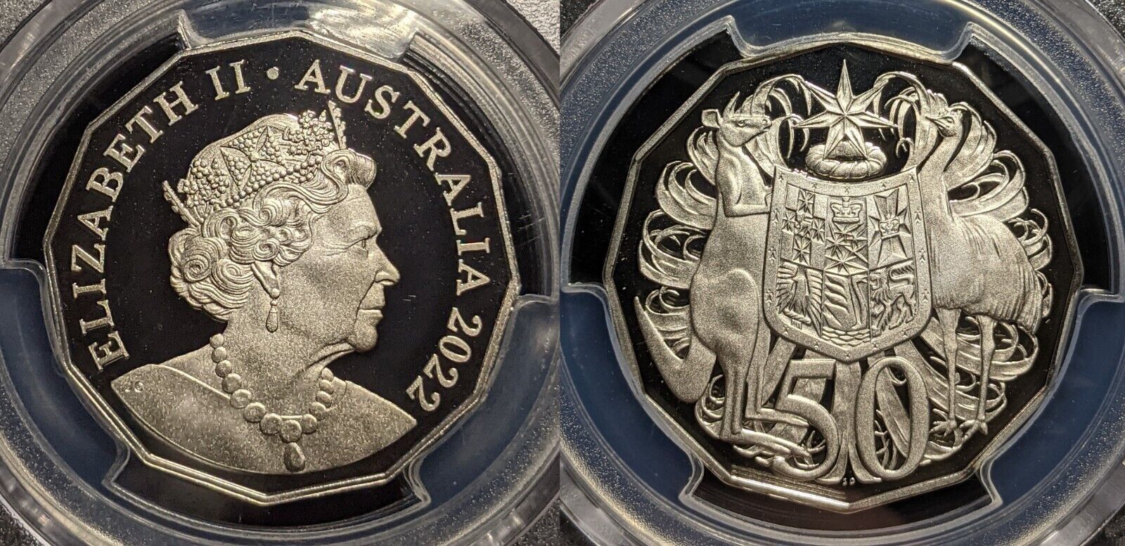 2022 Proof Fifty Cent 50c Australia PCGS PR70DCAM FDC UNC #3466