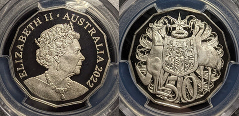 2022 Proof Fifty Cent 50c Australia PCGS PR70DCAM FDC UNC #3466