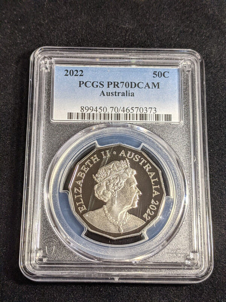 2022 Proof Fifty Cent 50c Australia PCGS PR70DCAM FDC UNC #3466