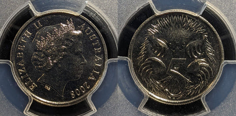 2008 Five Cent 5c Australia PCGS MS66 GEM UNC #3484
