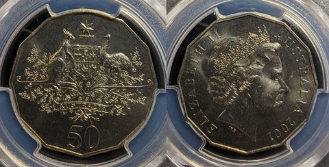 2001 Fifty Cent 50c Centenary of Federation Australia PCGS MS66 GEM UNC #3487