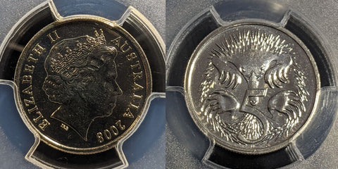 2008 Five Cent 5c Australia PCGS MS64 GEM UNC #3493
