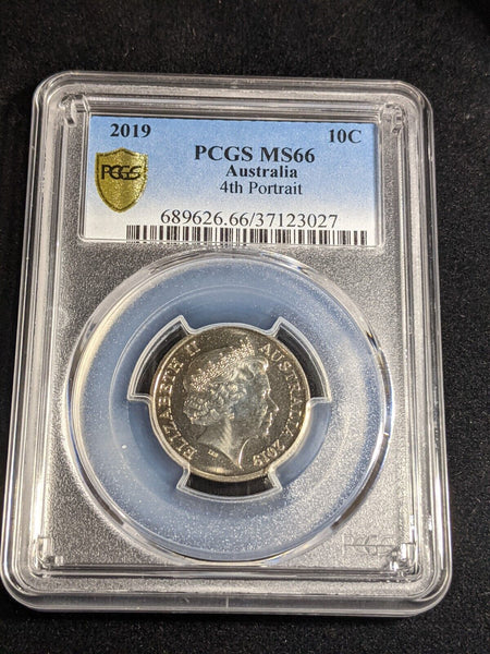 2019 Ten Cent 10c 4th Portrait Australia PCGS MS66 GEM UNC #3498