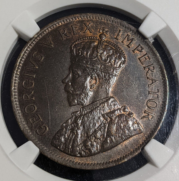 South Africa 1929 Penny 1d KM# 14.2 NGC MS61 BN #3505