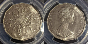 1982 Fifty Cent 50c Commonworth Games PCGS MS66 GEM UNC #3510