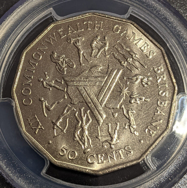 1982 Fifty Cent 50c Commonworth Games PCGS MS66 GEM UNC #3510