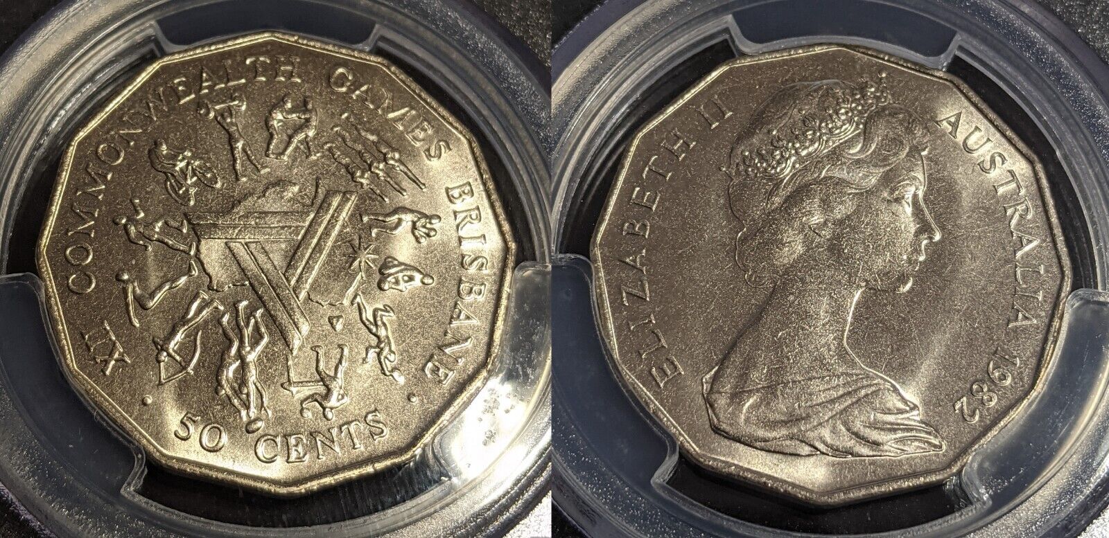 1982 Fifty Cent 50c Commonworth Games Australia PCGS MS66 GEM UNC #3513