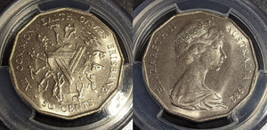 1982 Fifty Cent 50c Commonworth Games Australia PCGS MS66 GEM UNC #3513
