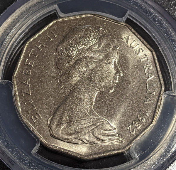 1982 Fifty Cent 50c Commonworth Games Australia PCGS MS66 GEM UNC #3513