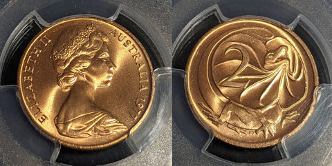 1977 Two Cent 2c Australia PCGS MS66RD GEM UNC #3514