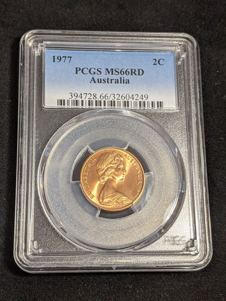 1977 Two Cent 2c Australia PCGS MS66RD GEM UNC #3514