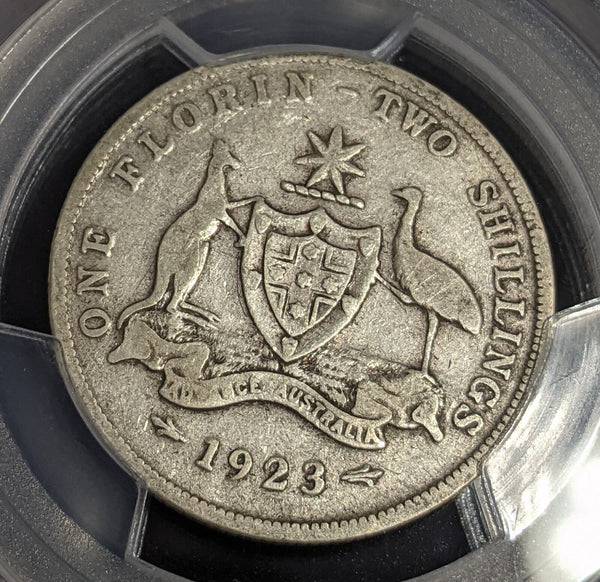 1923 Florin 2/- Australia PCGS G04 GOOD #3516