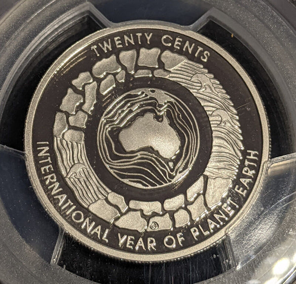 2008 Proof Twenty Cent 20c Planet Earth Australia PCGS PR70DCAM FDC UNC #3522
